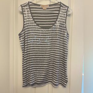 Michael Kors sequin stripe tank top